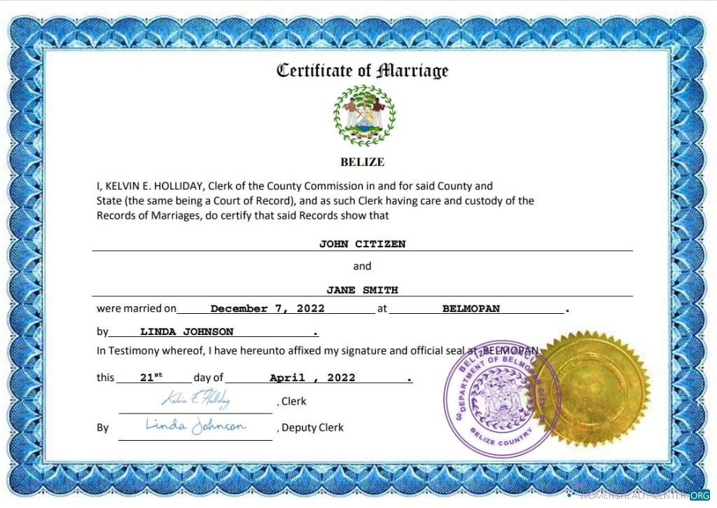 Download Belize marriage certificate Word and PDF template Photoshop template
